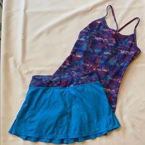 Ivivva tank 14 skort 12 tennis purple blue